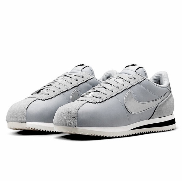 Nike Cortez Sneakers Shoes NWT Sustainable Textile Gray Pumice swoosh silver 8.5 - Picture 2 of 16